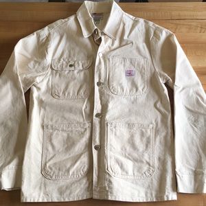 Pointer Brand White Drill Chore Coat